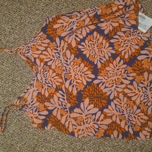 Manuhealii Floral Sleeveless Top in Orange and Purple...Limited